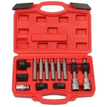 

13pc Automotive Alternator Pulley Flywheel Removal Engine Auto Tool Set for VW BMW Volvo Audi Pulley Puller