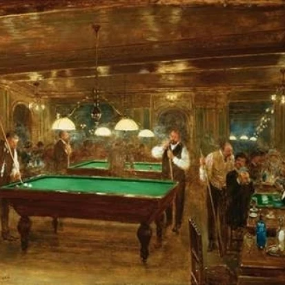 Плакат с изображением бильярда Jean Beraud (11x14) | Дом и сад