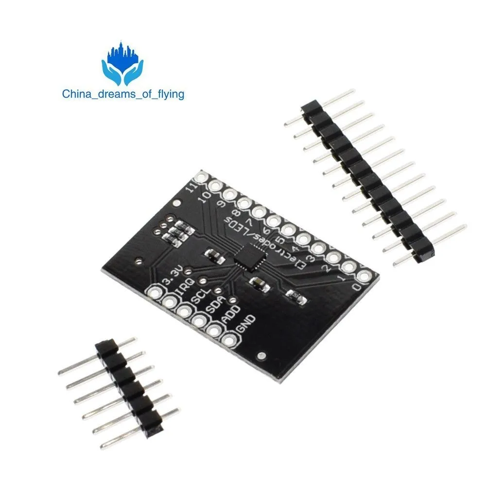 TZT MPR121 Breakout V12 емкостный сенсорный сенсор модуль контроллера I2C клавиатура