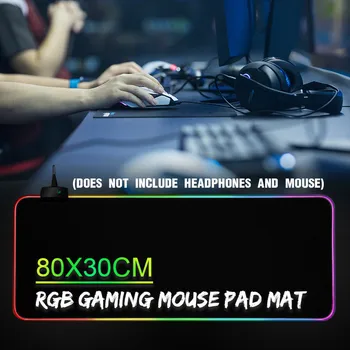 

Best Gaming Mouse Pad RGB Oversized Glowing LED Extended Illuminated Keyboard Thicken 12 Colors For PC Computer Laptop