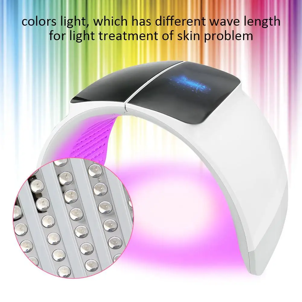 

7 Colors Foldable PDT Facial Beauty Instrument LED Light Therapy Skin Rejuvenation Machine US Plug