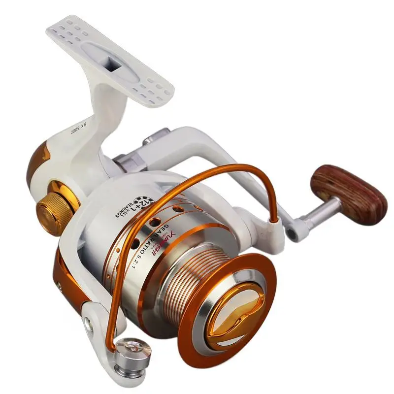 

2019 White 12+1BB Left/Right Interchangeable Profession Fishing Reel Metal Body Reel Fishing Wheel Spinning Reel Fishing Tackle