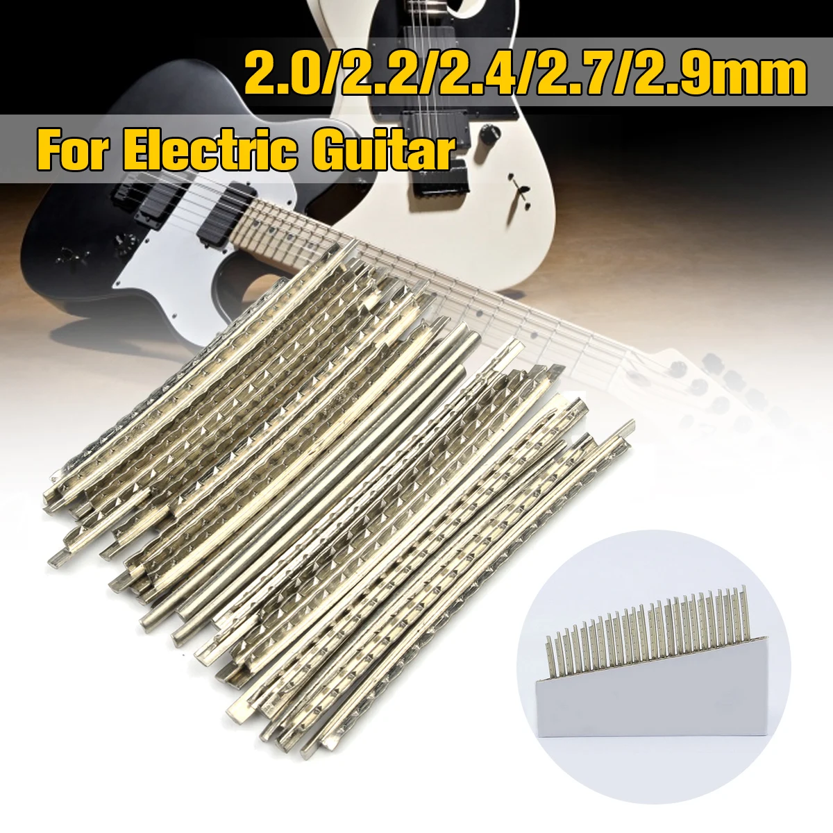 

24pcs/set 2.0/ 2.2/ 2.4/ 2.7/ 2.9mm For Guitar Bass Parts & Accessories Acoustic Electric Guitar Fret Wire Nickel-copper Alloy