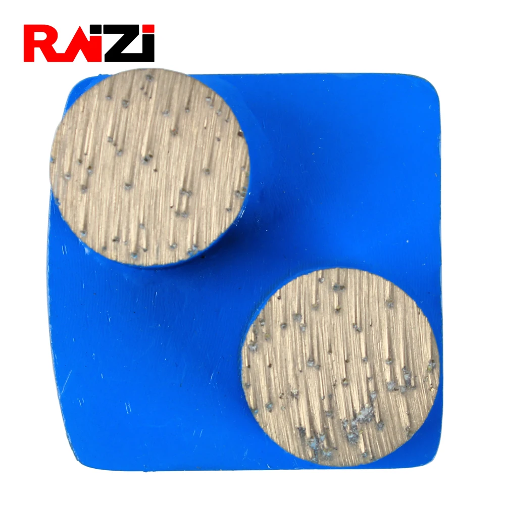 

Raizi Double button segment Diamond Grinding Plate Metal Segment Tools Grit 30-100 Scrapers For Concrete Floor