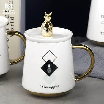 

Originality Ceramics Marc Cup Pineapple Word Of Mouth Student Lovers Gift Office Cup Practical Coffee Cup