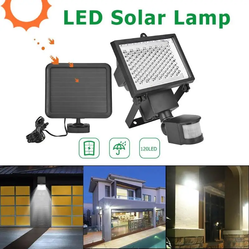 

New Honeycomb 120 LED Solar Induction Lamp Outdoor Lighting Courtyard Light Multi-functional Probe Head With Two-stage switch