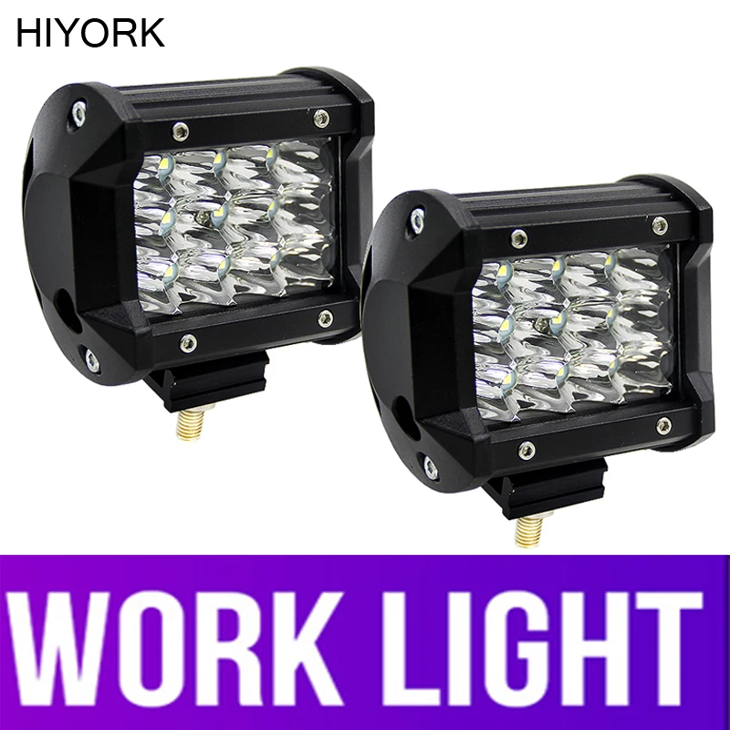 

Hiyork 1PC Spot Flood Combo Beam LED Bar LED Work Light For Driving Offroad Boat Car Tractor Truck Indicators Motorcycle 36W 72W
