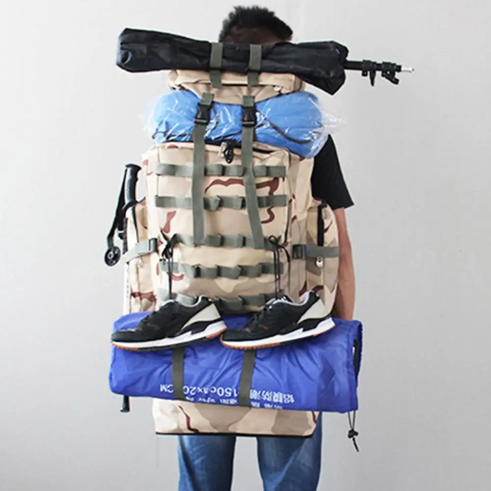

100L Large Capacity Heighten Expansion Waterproof Bag - Outdoor Camping Mountaineering Travel Luggage Backpack Shoulders Bag
