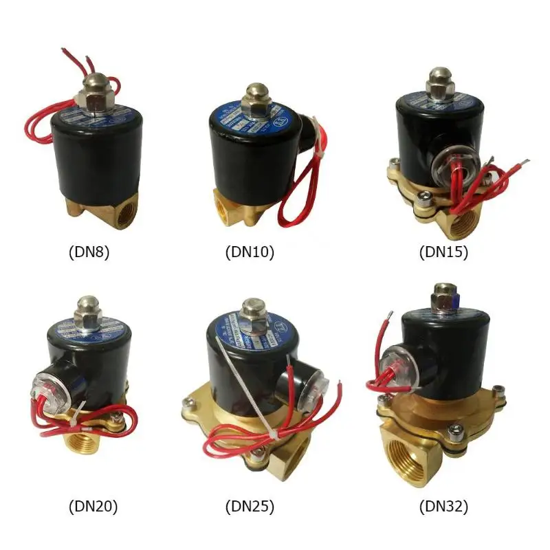Электрический электромагнитный клапан DN8 DN10 DN15 DN20 DN25 DN32 двусторонний электромагнитный клапан пневматический клапан для водяного масла воздушный насос