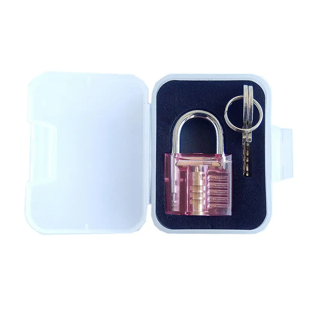 

Durable Transparent Blue With Orange Pink Robust Yellow Padlock Keys Two Transparent Iron Home Green Visible Indoor