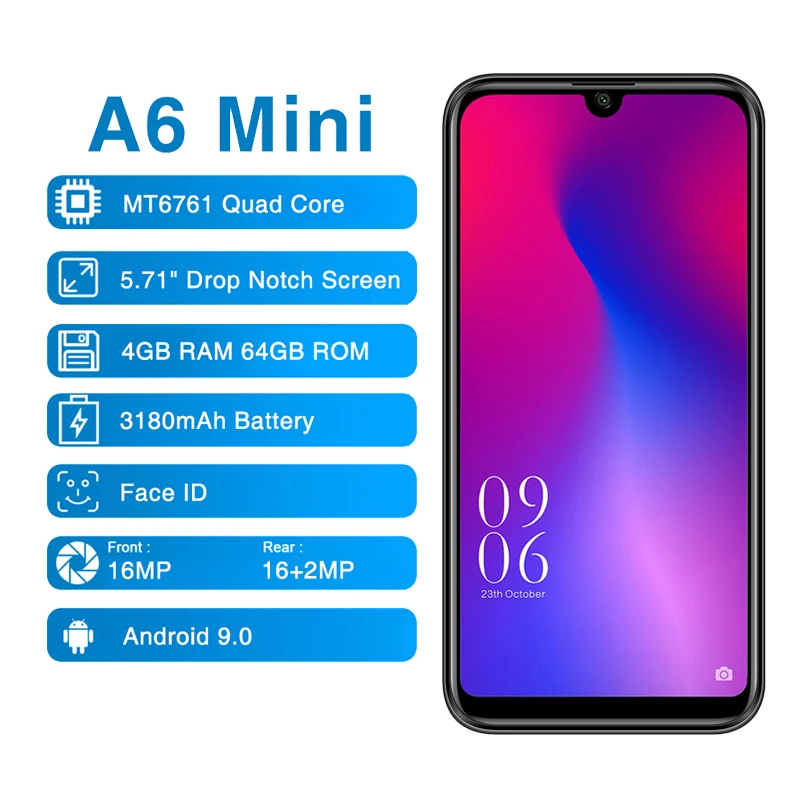 Elephone A6 Mini Mobile Phone Android 9.0 5.7\