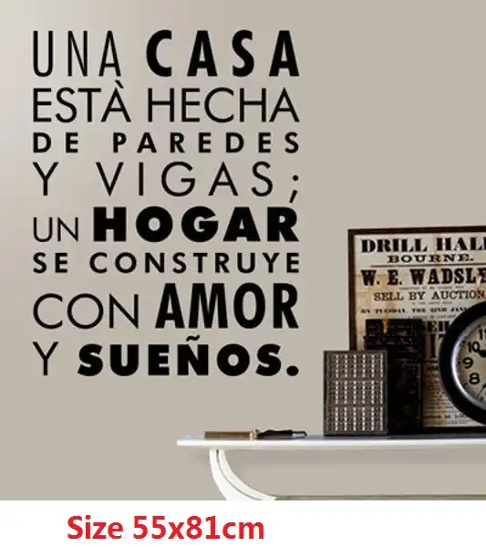 Etiqueta Engomada De Vinilo De La Pared Calcomania Home Espanol