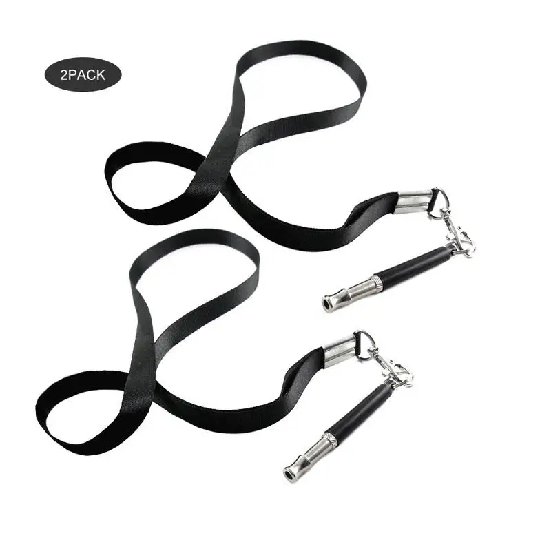 

2pack Rope Training Dog Whistle Dog Flute Black Pen Set Training Whistle Adjustable Dog Flute Training Dog Supplies