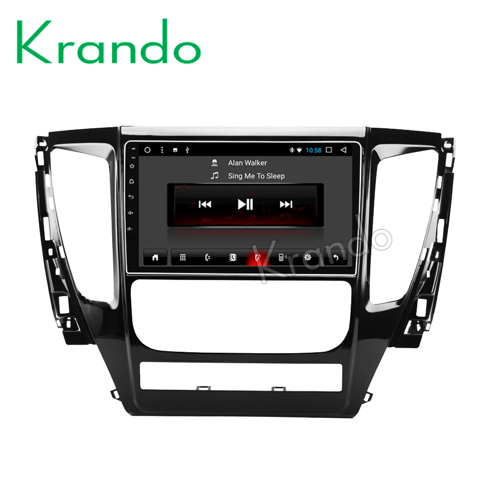 Excellent Krando Android 8.1 10.1" IPS Full touch screen car multimedia player for For MITSUBISHI PAJERO 2016 GPS navigation system BT 2