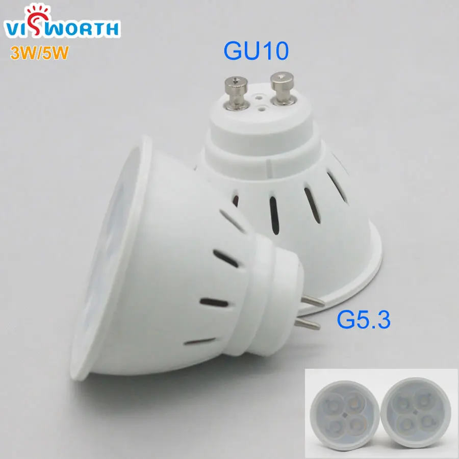 Светодиодная лампа направленного света 3 Вт 5 smd2835 4 шт. светодиодные лампы GU10 g5.3