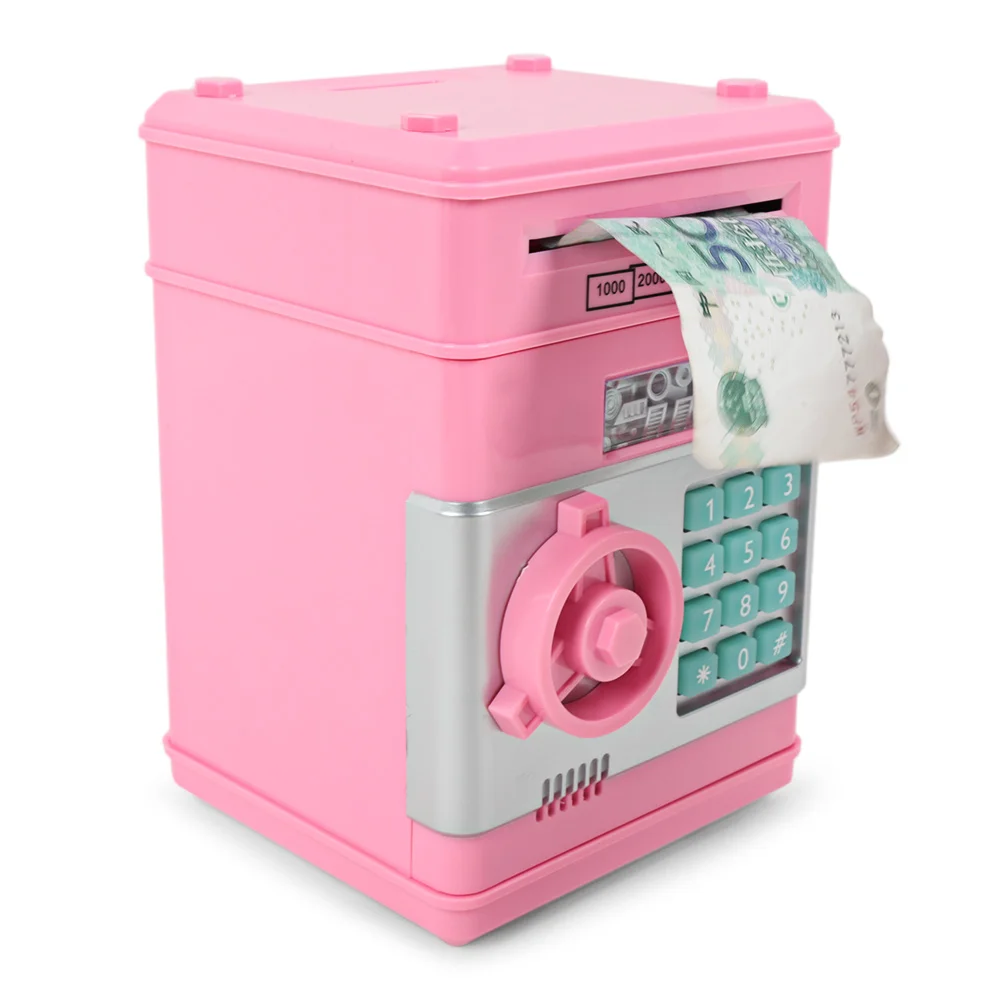 

Electronic Piggy Bank Saving Bank ATM Safe Money Box Electronic For Children Digital Coins Cash Saving Safe Deposit ATM Machine