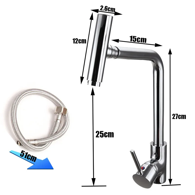 

360 Degree Rotating Head Refined Copper Material Kitchen Bathroom Mixer Tap Faucet Durable Quality