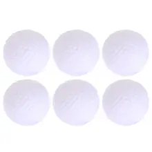 6 шт. мячи для обучения игре в гольф Пластик выдалбливают Спортивная белый круглый мячи для гольфа