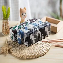 Canvas large capacity cute pencil case school stationery pencil bag pencil case