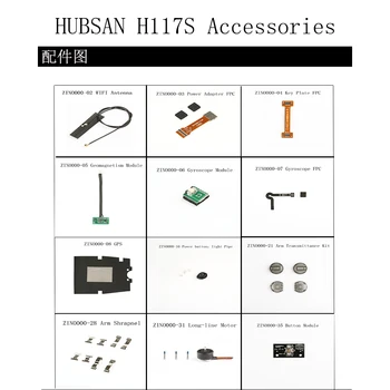

Original Hubsan ZINO H117S WIFI Antenna Power Adapter FPC Geomagnetism Module Gyroscope Module GPS ESC & Accessories