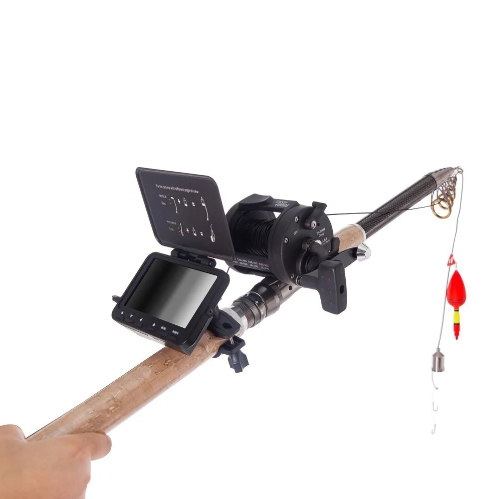 US $237.77 Portable DVR SYANSPAN Underwater FishFinder Video Camera for Fishing HD 43Monitor IR LED 30M Cable 1000TVL with Wheel and Rod