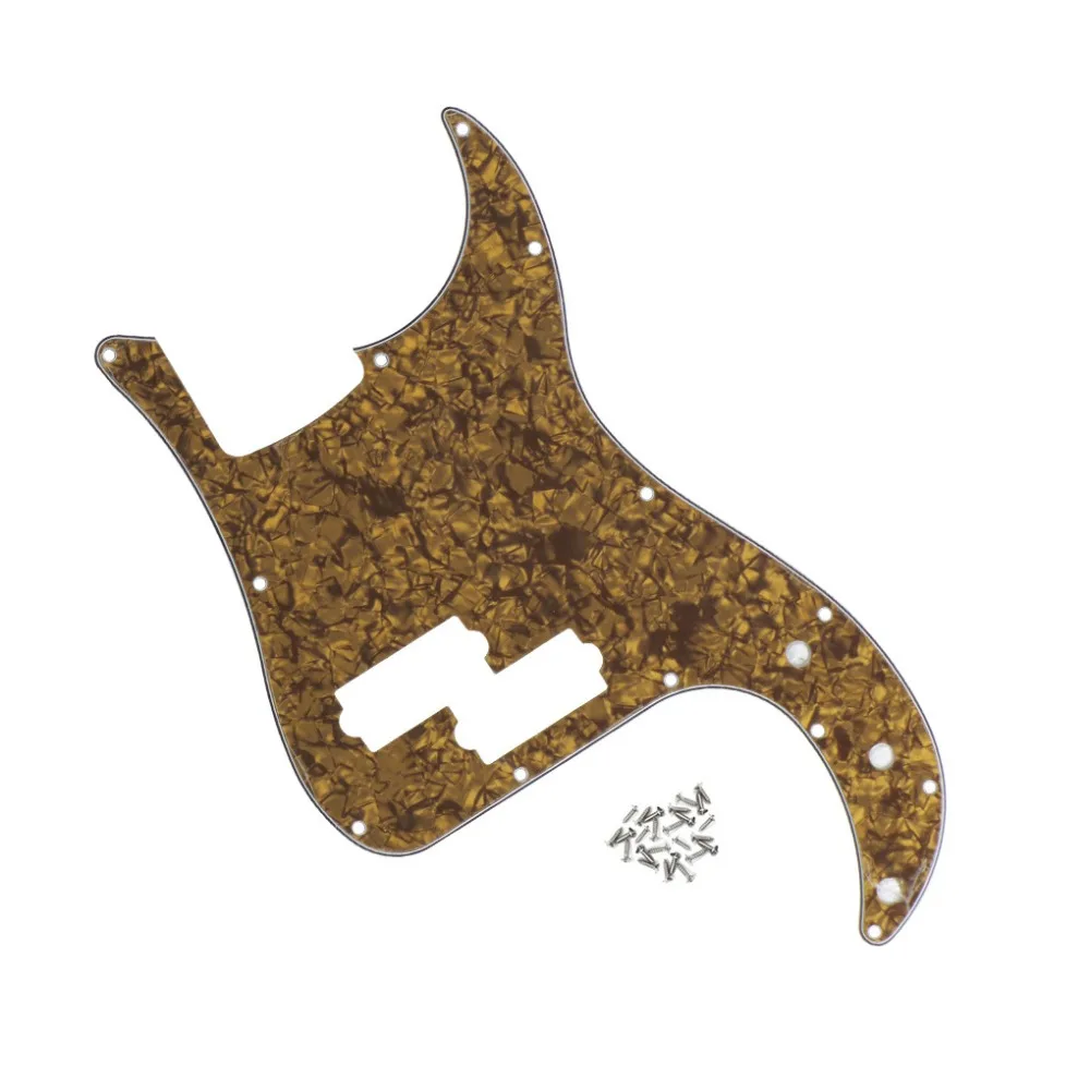 

NEW 13 Holes PB Precision Guitar Bass Pickguard Pick Guard Brown Pearl 4Ply & Screws