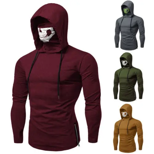

US Men's Long Sleeve Masked Hoodies Sweatshirt Hoody Jacket Pullovers Jumper Tops