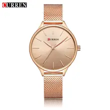CURREN 9024 часы для женщин Повседневное Модные кварцевые наручные творческий дизайн дамы подарок relogio feminino