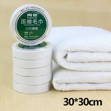 1Psc Мини Хлопок Путешествия сжатого полотенца таблетки одноразовые салфетки для лица