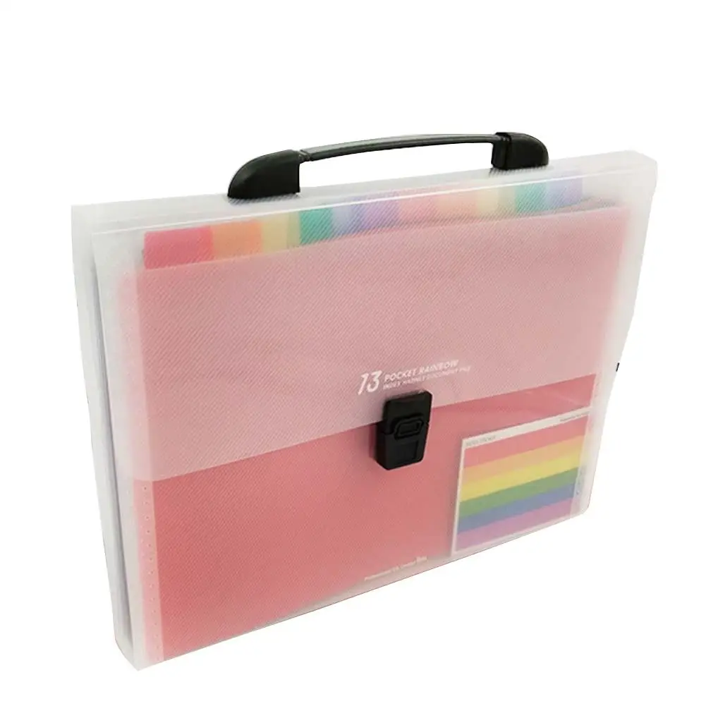 

A4 Portable Organ Bag 13-lattice Multi-layer Folder Test Paper Storage Bag Office Stationery Bill Expanding File High Quality