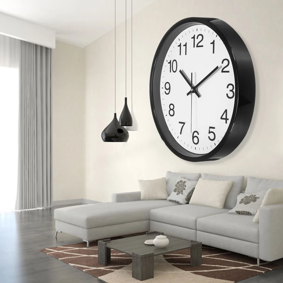 Круглые кварцевые настенные аналоговые часы бесшумные настенные часы на батарейках Horloge легкочитаемый комплект украшения для дома и гостиной