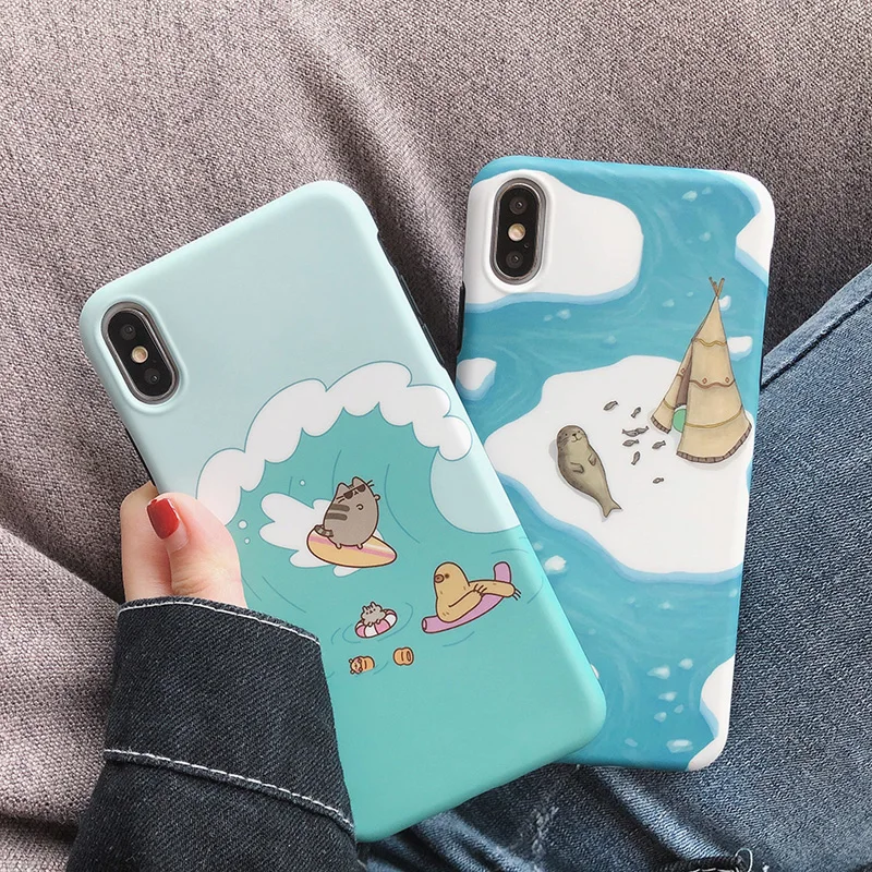 Морской Рай уплотнения для iphonexs XR xsmax чехла iPhone6s 7 8 Plus и милые носки с рисунками