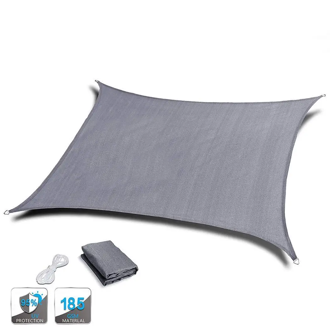 

Durable Practical Breathable Solid Waterproof Sunscreen 95% Home Tool Sun Shade 1000mm Sail Rusty Red, Gray