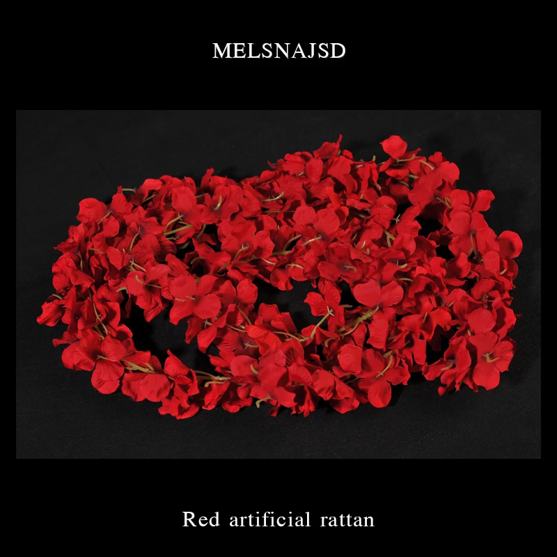 

MELSNAJSD 5PCS Artificial Flower Wisteria Vine 180cm 210 Flowers Wedding birthday party Decoration For Wall background