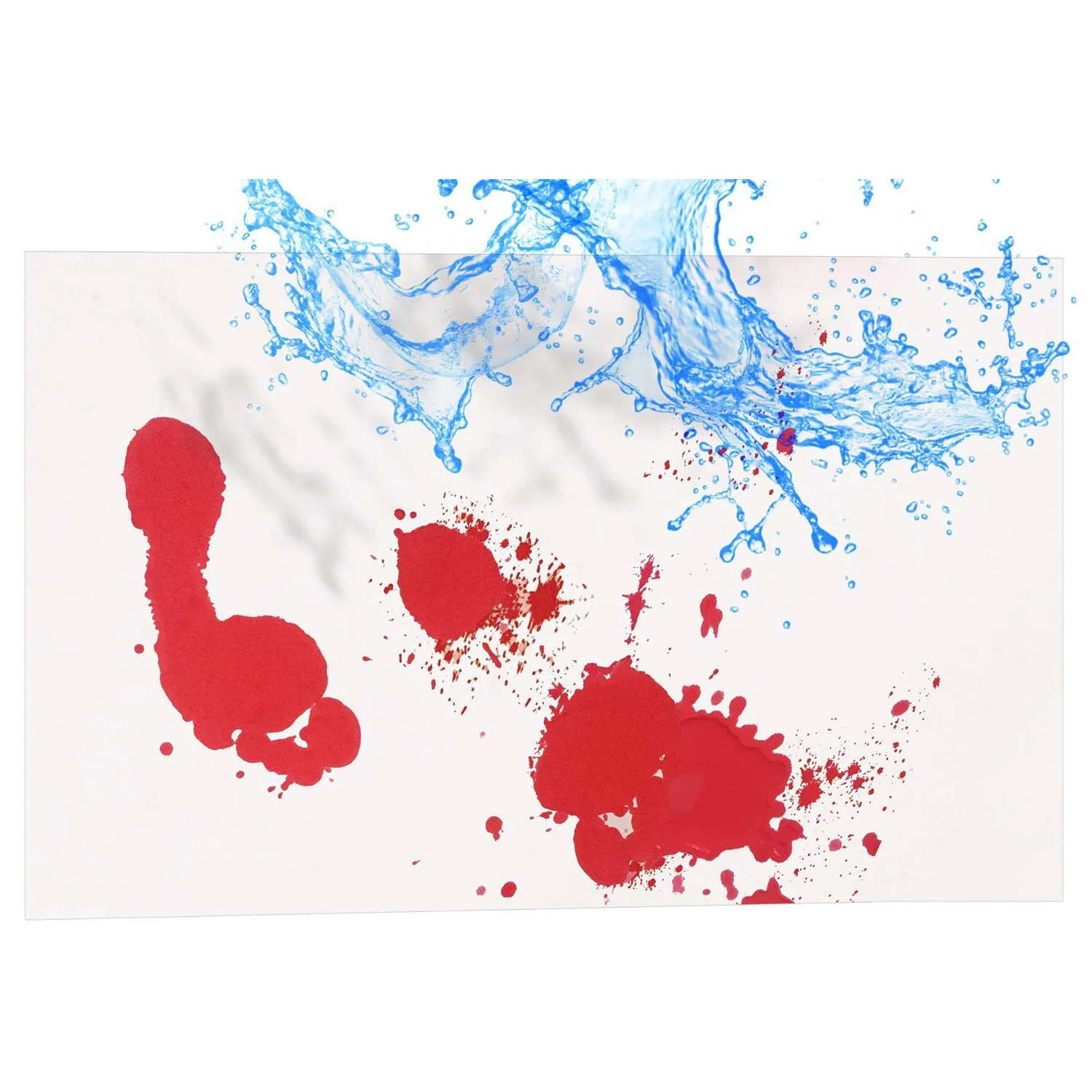 Bloody bath pad Invisible color changing board turns red when wet