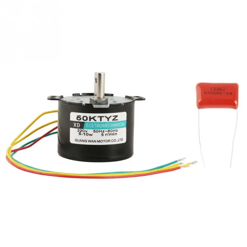 

AC 220V Miniature Low Speed Large Moment of Force Synchronous Motor CW/CCW 5RPM 10RPM 15RPM 30RPM 50RPM High Quality
