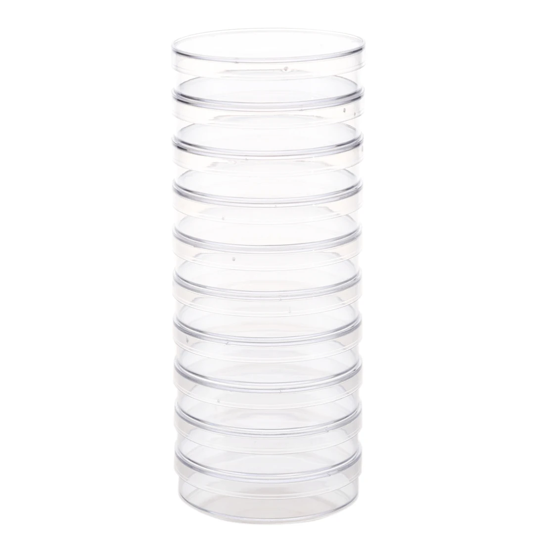 AAAJ-10Pcs стерильные чашки Петри с крышками для лабораторная пластина бактериальные дрожжи 55 мм x 15 мм