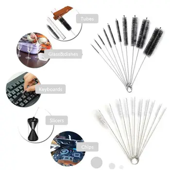 

10PCS Multi-functional Household Bottle Straw Tube Keyboard Brushes Pipe Bong Cleaner Glass Tube Cleaning Brush
