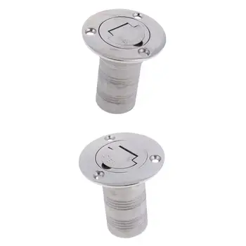 

2pcs Boat Deck Fill / Filler Keyless Cap - 38mm Diesel - 316 Stainless Steel