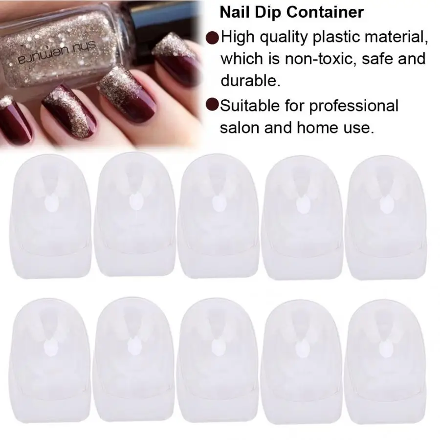 Nail Art 10 шт белые кончики для ногтей погружной контейнер линия улыбки гвозди