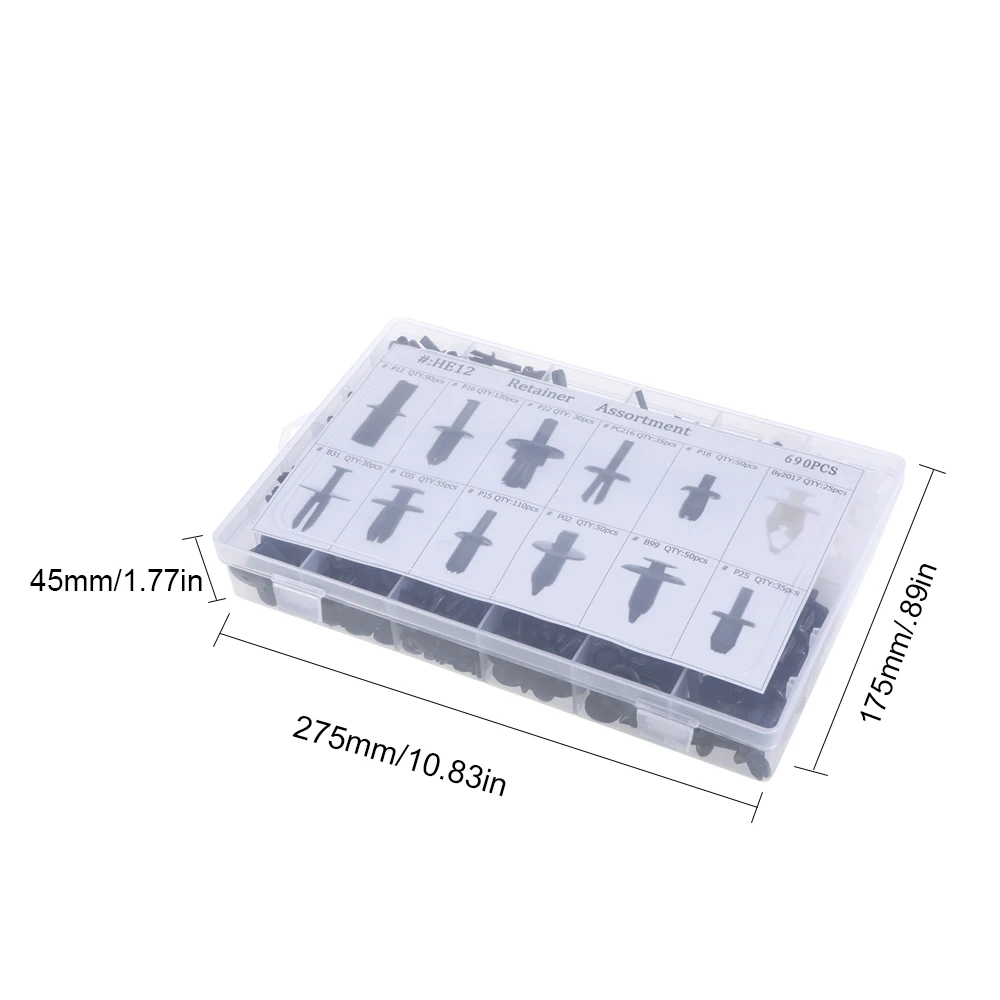 600 шт ассорти, фиксатор для кузова автомобиля, заклепка, отделка крепежных деталей, формовочный зажим для автомобильной мебели, комплект Расширительных винтов