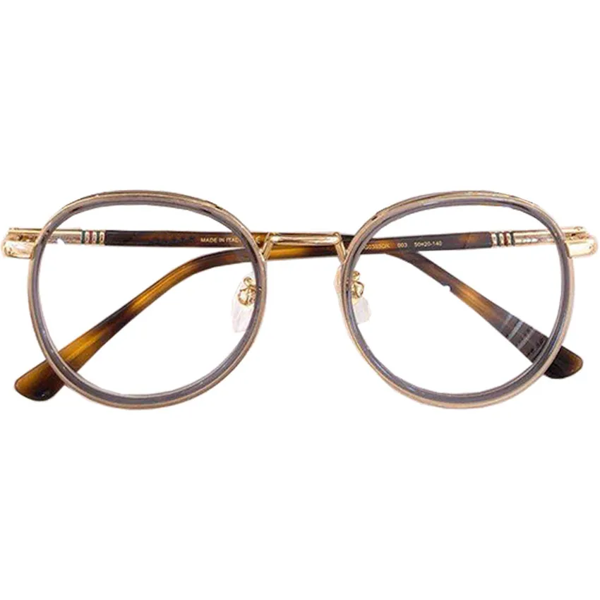 

Retro Round Metal Decorative Plain Eyewear Glass Unisex Brand designer Optical Clear Glasses UV Protective Windproof Eyeglasses