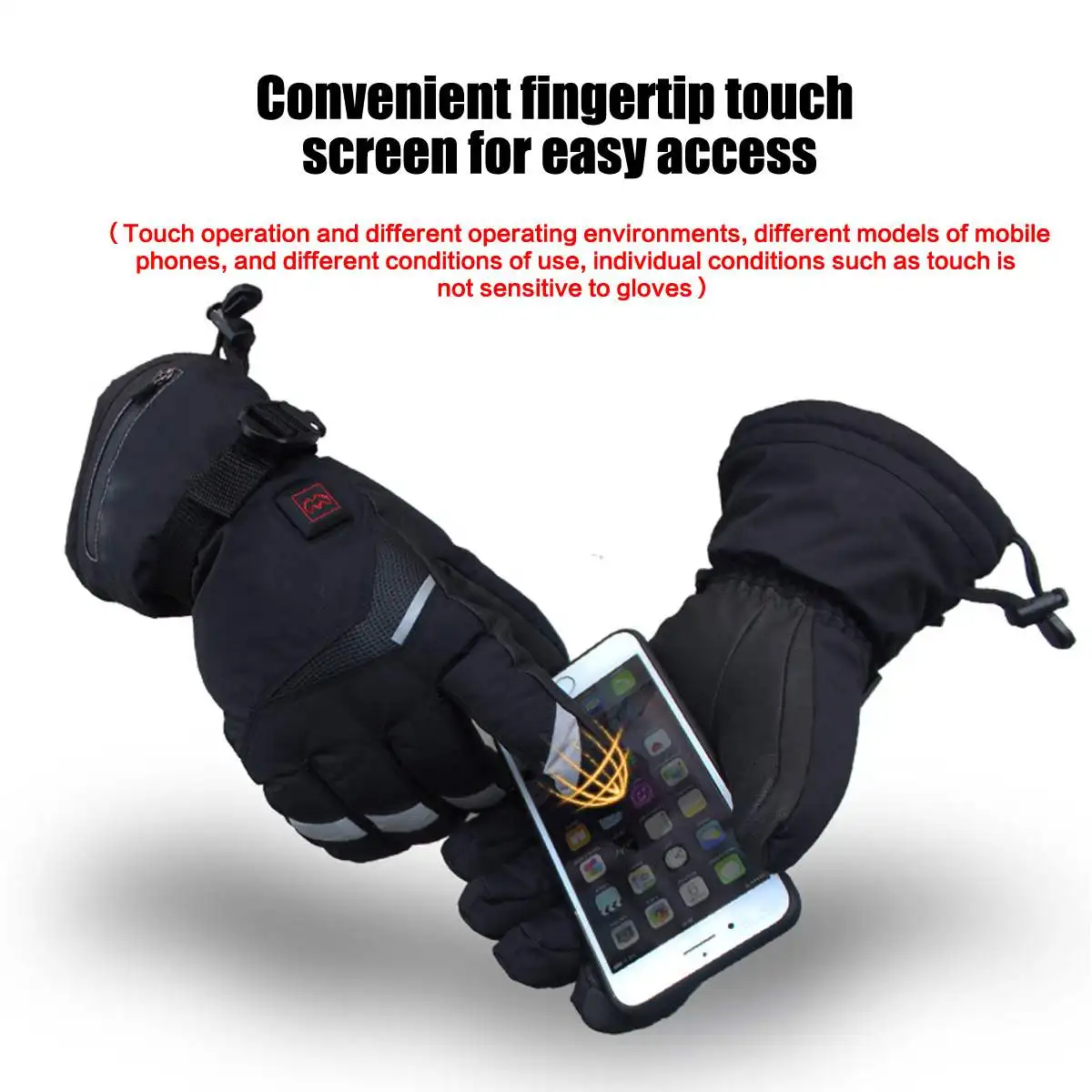 1 زوج الرجال النساء دراجة نارية ساخنة قفازات + بطارية قابلة للشحن ل دراجة نارية الصيد الشتاء جهاز تدفئة محمول التزلج قفازات