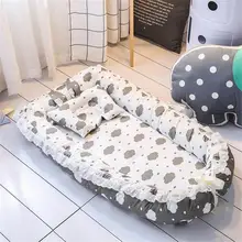 Детское гнездо с мультяшным принтом бионическая кровать Съемная моющаяся переносная детская кровать мульти функциональный туристическая детская кроватка новорожденный матрас