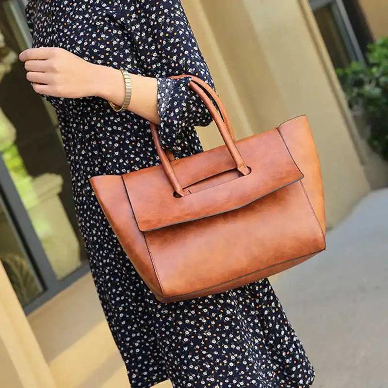 السيدات الرجعية الأزياء حقيبة محمولة حقيبة يد المرأة الأعلى مقبض حقيبة ، نمط الحد الأدنى ميا