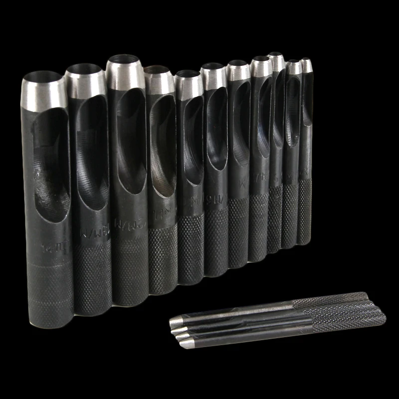 Steel Hollow Hole Punching Leather Gasket Hollow Punch Set Gasket Belt Hole Hand Hole Punching