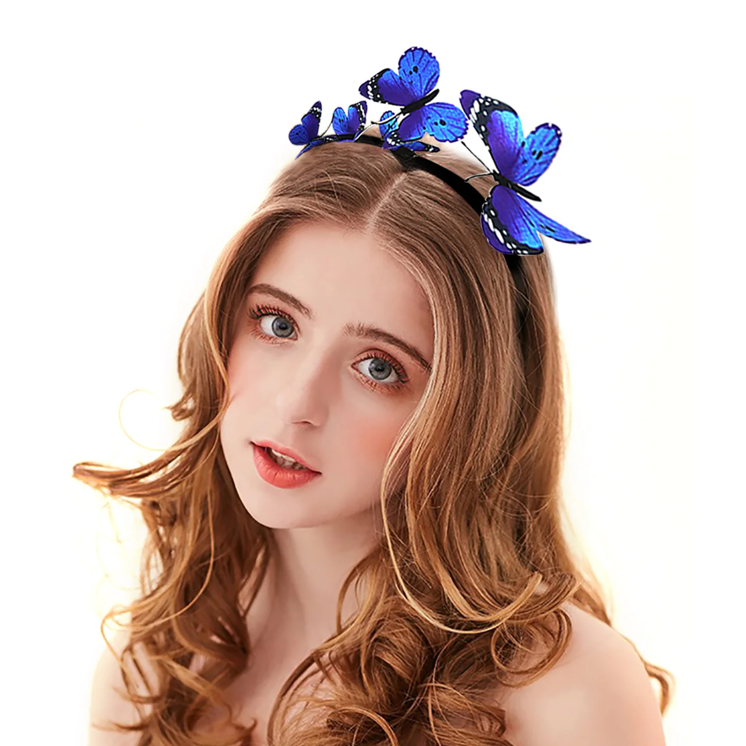 

2019 Women Girls Hair Band Kids Butterfly Headband Children Party BB Hair Accessories Colorful Handmade Fairy Princess Hairbands
