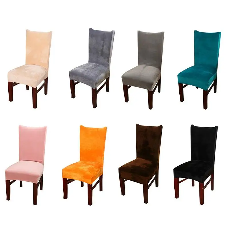 Stretch Fox Velvet Chair Cover Dining Seat Banquet Wedding Home Slipcover Protector | Дом и сад