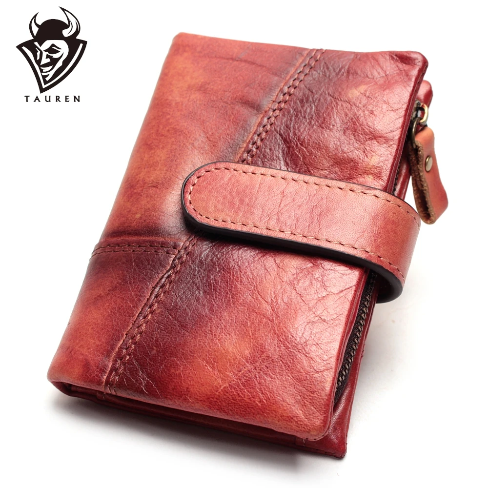 

Men Wipe Color Wallet Leather Purse Card Holder Handmade 100% Genuine Leather Coin Purse Multi-Function Leather Large-Capacity