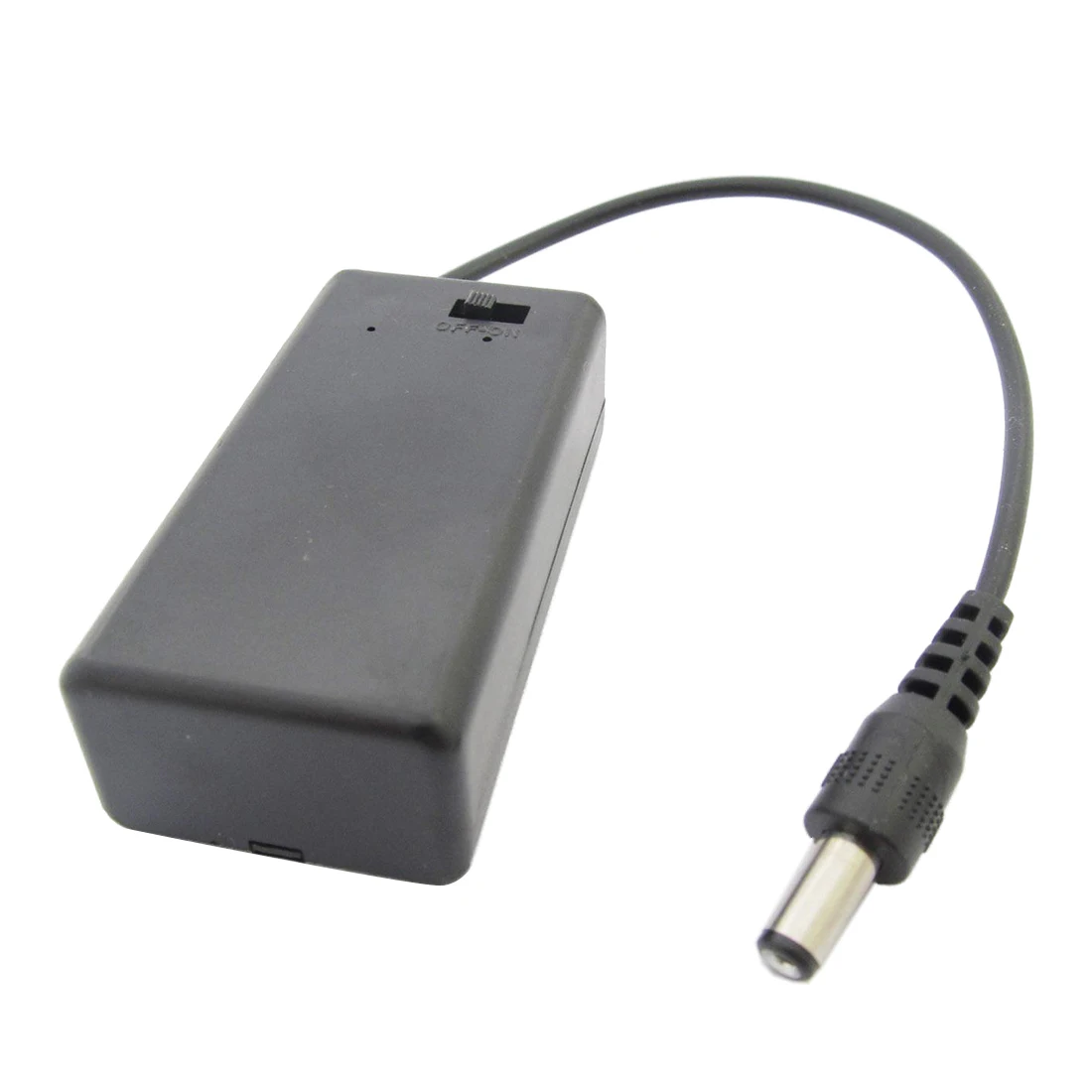

JABS 5x 9V 9-volt PP3 Battery Holder Box Case W/ Cover Switch DC Power 5.5*2.1mm Plug